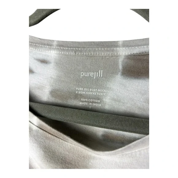 Pure Jill Women's Beige Tie-Dye Short Sleeve Pullover Tunic Top Size S - Picture 3 of 7